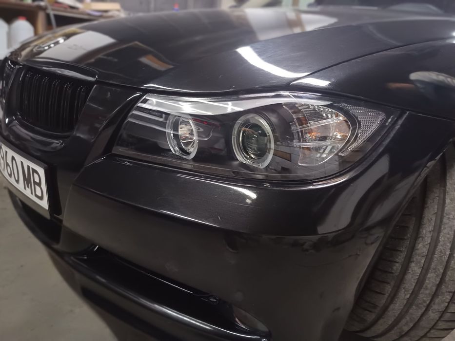 Фарове ЛЕД БМВ Е90 Е91 Затъмнени тунинг BMW E90 E91 Led ейнджъл айс