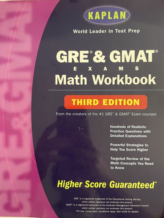 Kaplan GRE & GMAT Exams Math Workbook, Third Edition