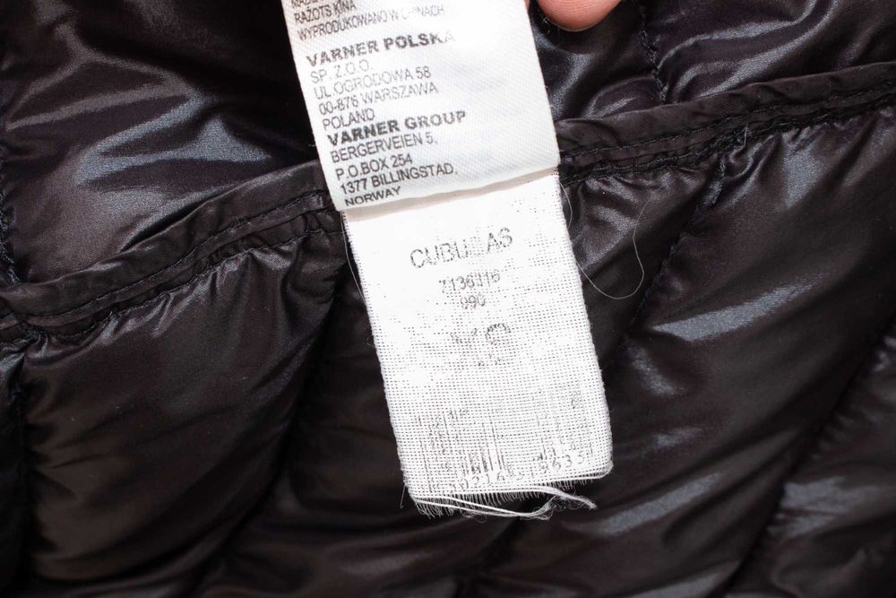 CUBUS дамско яке тънка пухенка черна midlayer пълнеж пух пера XS
