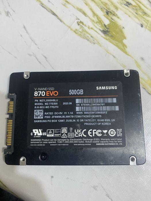 samsung evo 870 500gb б/у