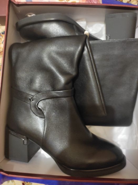 Кожанные сапоги