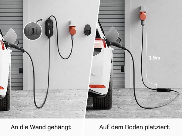 Мобилна зарядна станция dé Type 2, 22kW, CEE 32A + адаптер CEE 16A, 7м