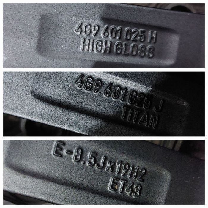 set jante 19 originale audi a6 s6 4g c7 facelift / a7 s-line sline noi