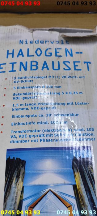 spoturi set 5 si cabluri la 12v functionale fara sursa