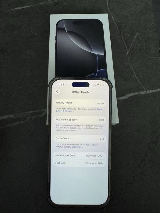 Iphone 16 Pro ,Black titanium ,128 Gb ,impecabil,cutia originala,acte