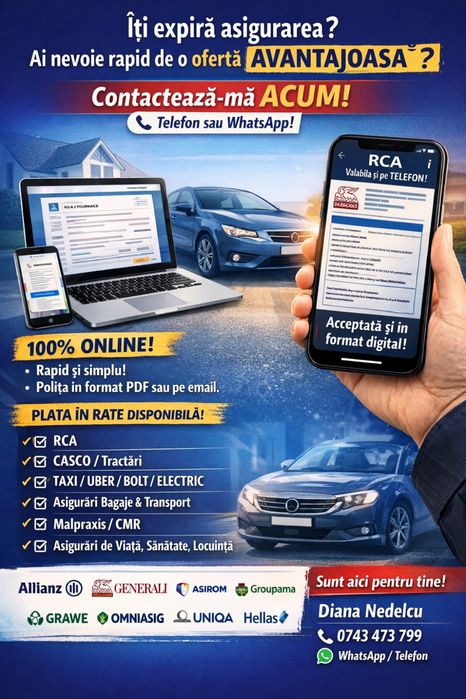 Asigurări rapide și avantajoase – totul online