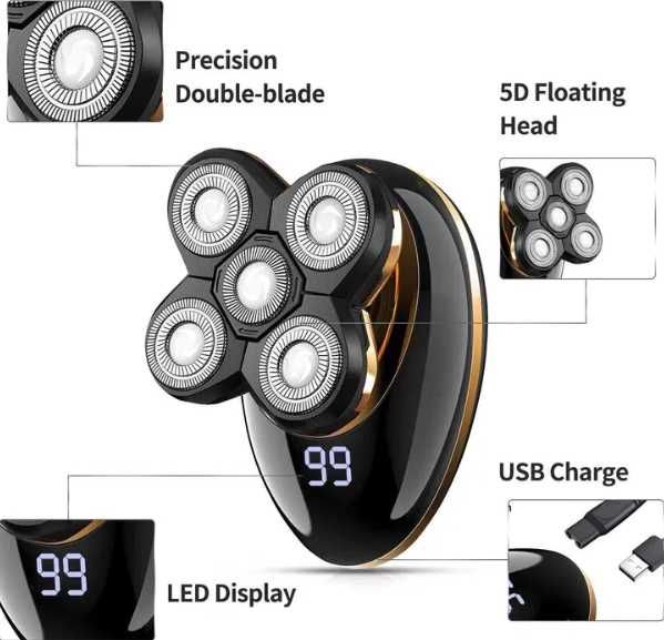 Електрическа самобръсначка VGR, въртящи се остриета