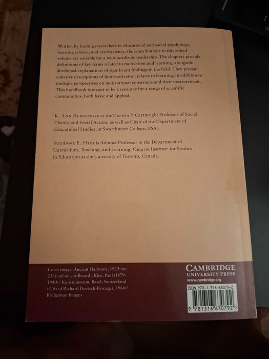Carte Cambridge Handbook of Motivation and Learning