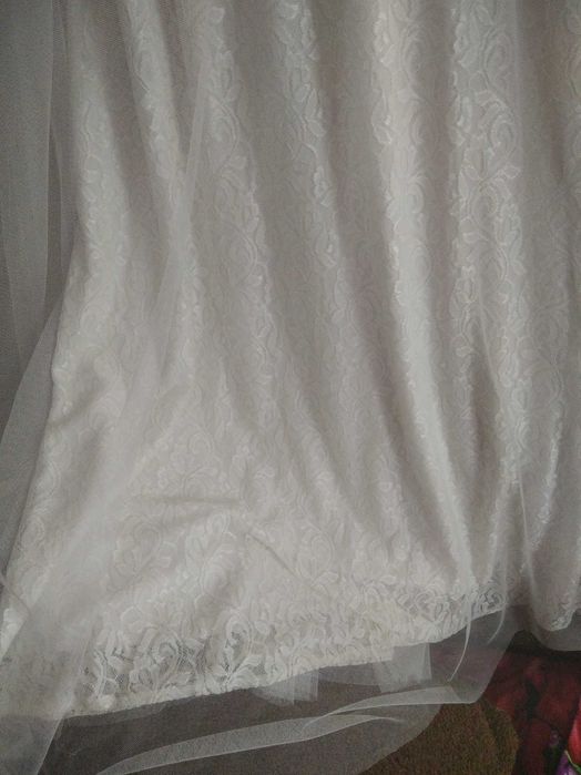 Платье длинное гипюр+сетка