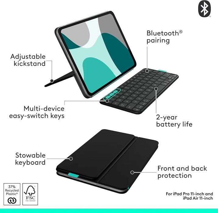 Logitech Flip Folio с мышкой