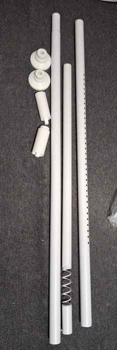 Bara pentru perdea WHITNEY, 92 – 430 cm, otel inoxidabil, alb