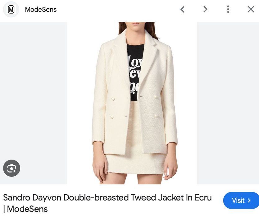 Sandro Dayvon Tweed Coat