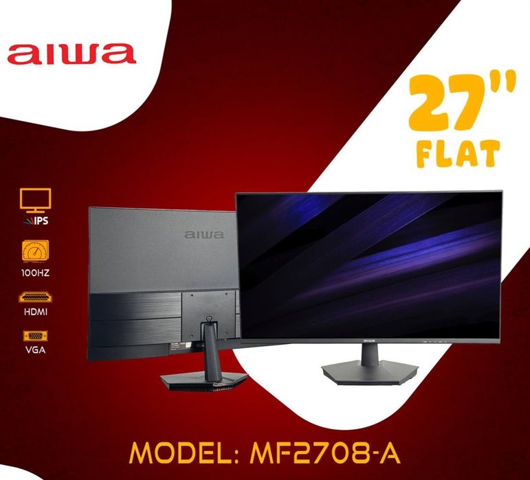 Aiwa новые IPS 27"  180hz CURVED и FLAT