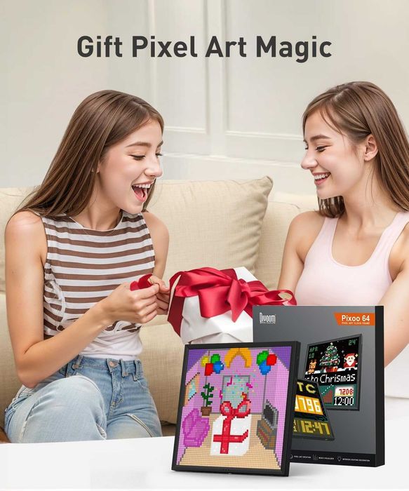 Дигитална LED рамка Divoom Pixoo-64 WiFi 64x64
