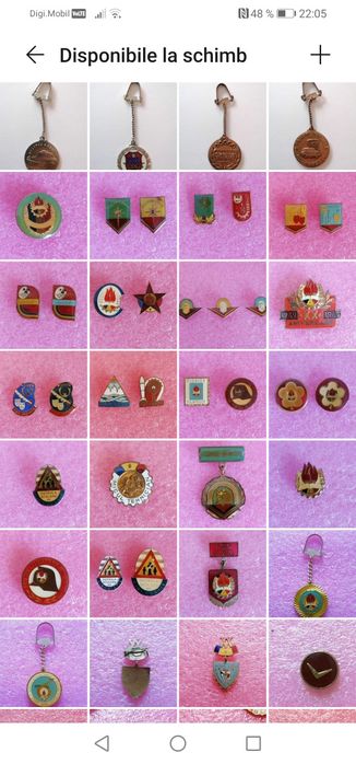 Insigna, insigne, breloc, brelocuri disponibile la schimb