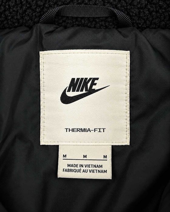 Jachetă Nike damă neagră, fleece Teddy Sherpa, Mărimea M