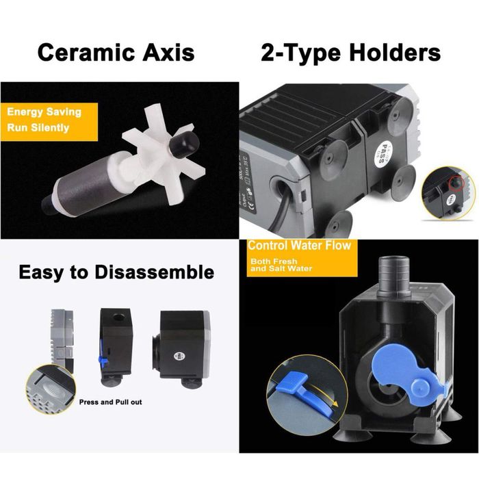Pompă pentru Acvariu EXLECO 3000L/H Submersibilă – 55W 3M Cablu