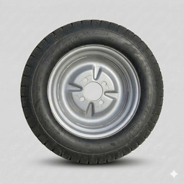 Roată Completă Triciclu Electric 5.00-12, 8 PR, Suporta 335 kg, Nylon