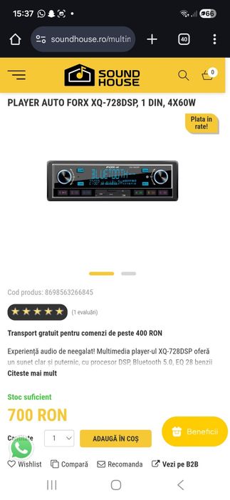 Casetofon Auto For X