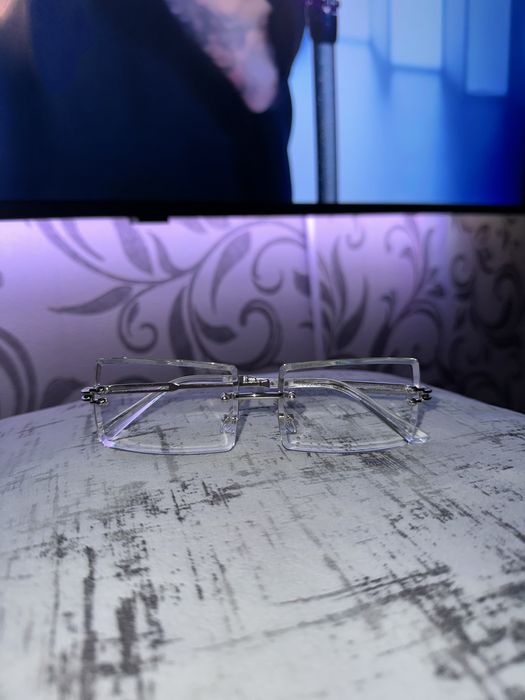 Ochelari rimless de design — lentile transparente (fără protecție UV)