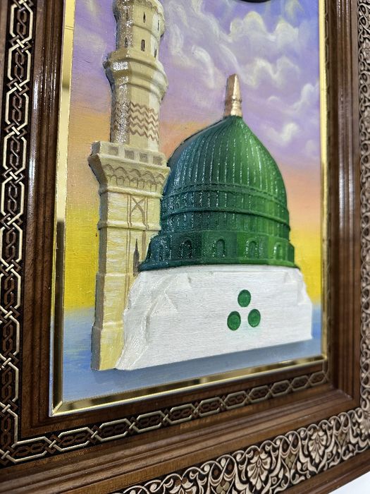 Devor soat / panno / suvenir 60×40 sm qo'l mehnatida yasalgan