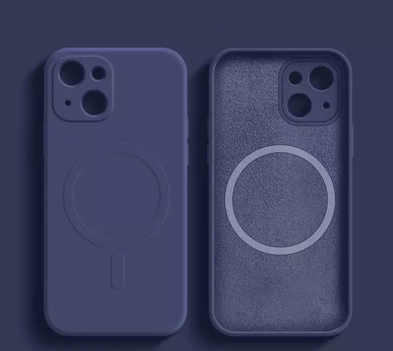 Iphone 14/15 PRO MAX PLUS Husa Magsafe Silicon cu Interior de Catifea