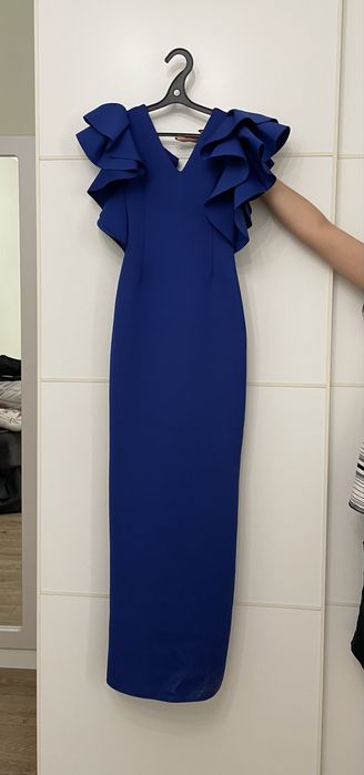 Вечернее синее платье