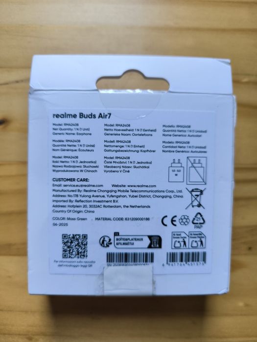 Аудио слушалки Realme Buds Air 7