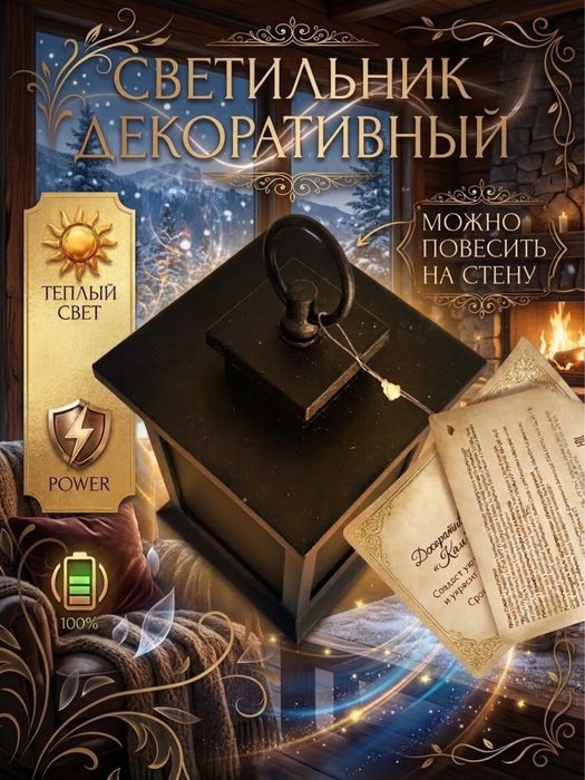 LED камин светильник с эффектом пламени