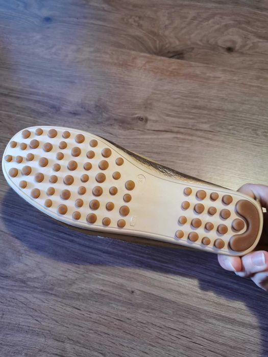 Mocasini/balerini eleganti, aurii, marime 35, Melania - NOI