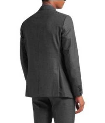Sacou blazer de lux 42 XL Eduard Dressler lana super 100's gri antraci