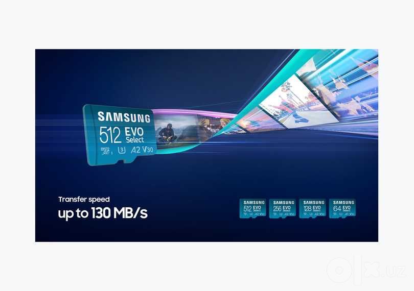 Карта памяти Samsung EVO Select 512 ГБ microSD U3
