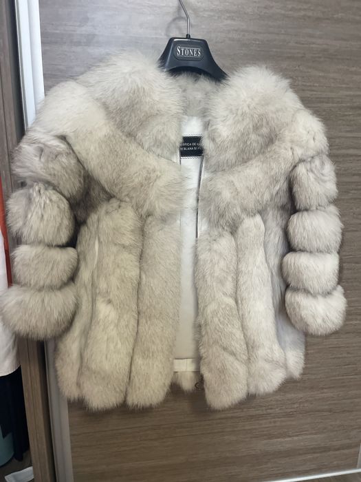 Haina scurta de blana naturala