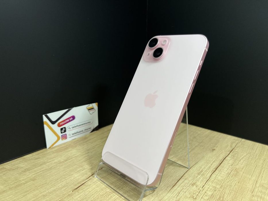 Iphone 15 Plus 128Gb Pink Second-Hand Foarte Bun 3 ani garanție, Telef