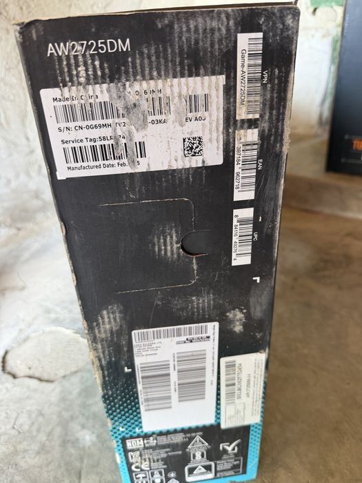 Гейминг монитор Dell - Alienware AW2725DM, 27'', 180Hz, 1ms, IPS, Adaptive-Sync