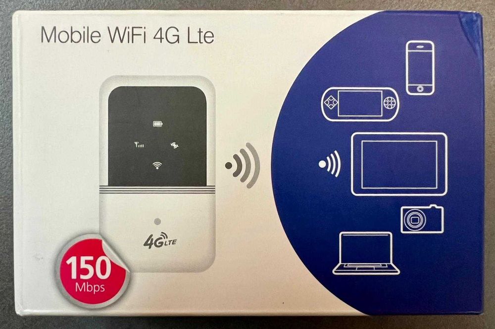 Router Wireless Portabil 4G LTE - Hotspot cu cartela SIM - 150 Mbps - Baterie 2400mAh - Alb