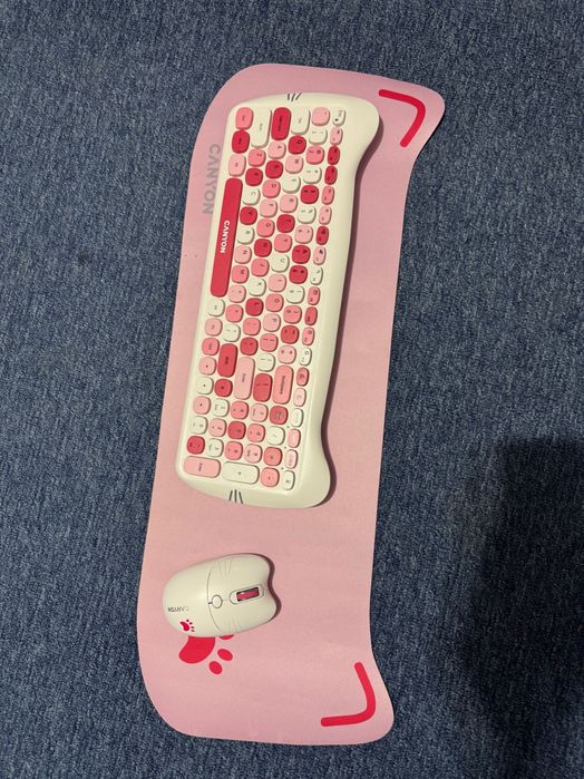 Безжичен комплект Canyon HSET-W6 Kitty Edition (Като Нов!)