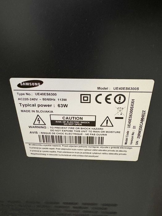 Vand televizor Samsung UE40ES6300 – TV LED 40”, 102 cm, Full HD