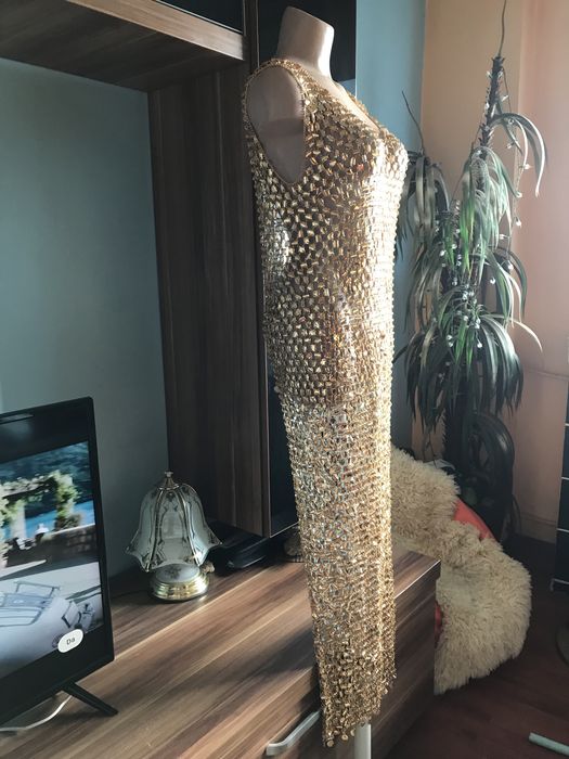 Rochie de seara aurie marimea M