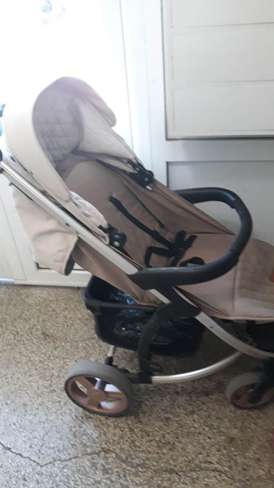 Комбинирана бебешка количка Cangaroo Noble 2в1, бежова