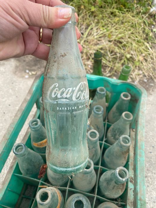 Ретро бутилки Coca Cola ,слънчев бряг,истър