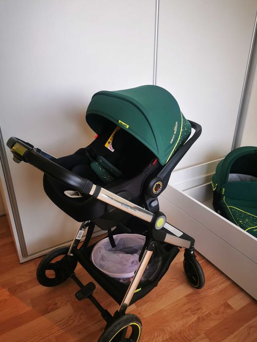 Бебешка количка 3 в 1 Chipolino Elite neon edition