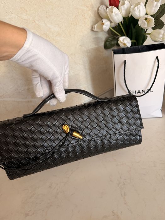 Дамски клъч Bottega Veneta черен
