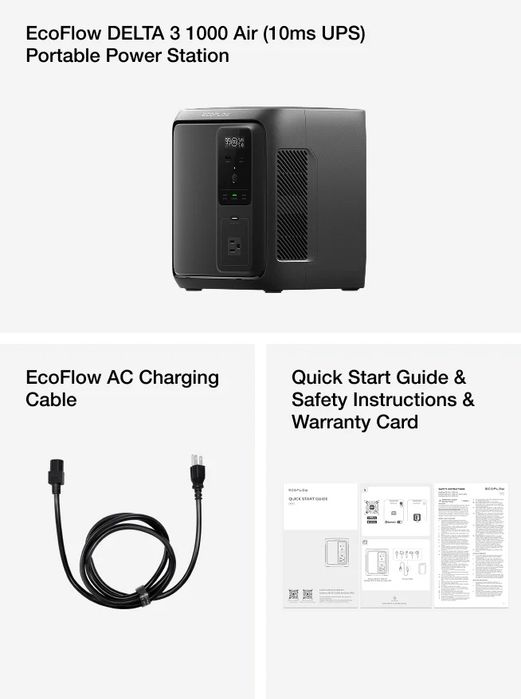 Ecoflow Delta 3 Air 1000w Ибп Lifepo4 акуэкумуляьор переносной кемпинг