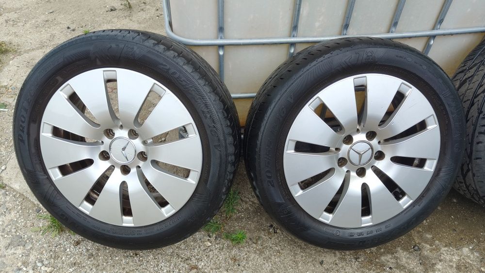 Set 4 Jante Originale Mercedes R16 + Anvelope 205/55 R16