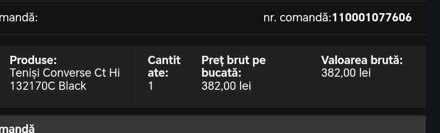 Converse
Teniși Chuck Taylor All Star Negru
