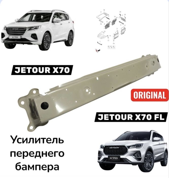 Усилитель переднего бампера