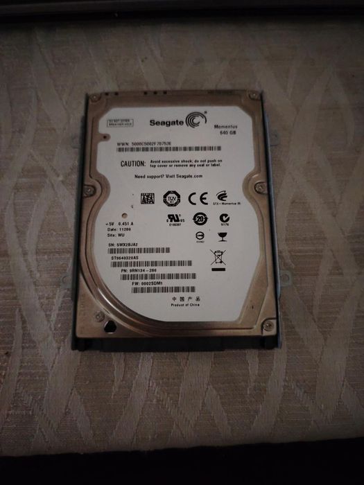 HDD Seagate 640GB 2.5" SATA laptop – funcțional