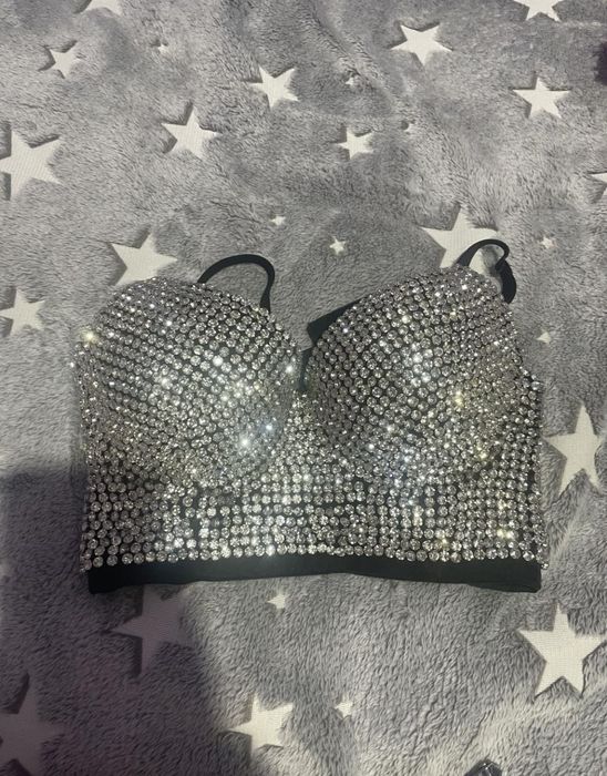 Топ с стразами блестящие