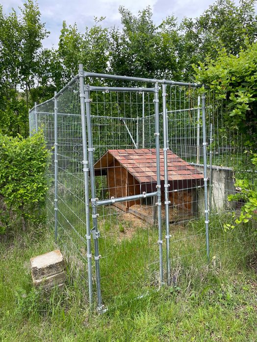 Padoc / tarc caini / gaini de exterior, otel galvanizat